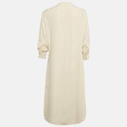 Pre Owned Joseph Cream Silk Lester Maxi Dress L