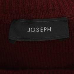 Pre Owned Joseph Red Silk Glen Check Georgette Midi Dress M