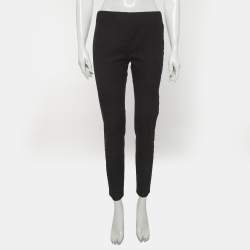 Pre Owned Joseph Black Gabardine Straight Fit Leggings L