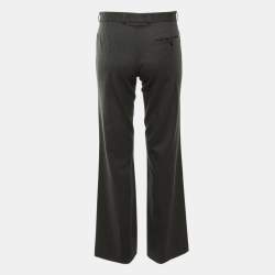 Pre Owned Joseph Grey Wool Straight Leg Pants M