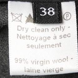 Pre Owned Joseph Grey Wool Straight Leg Pants M