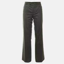 Pre Owned Joseph Grey Wool Straight Leg Pants M
