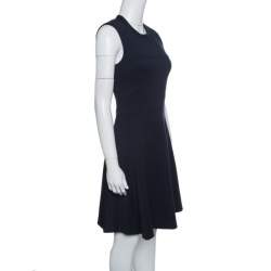 Pre Owned Joseph Navy Blue Wool Jersey Paneled Sleeveless Milano Dora Dress S
