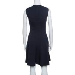Pre Owned Joseph Navy Blue Wool Jersey Paneled Sleeveless Milano Dora Dress S