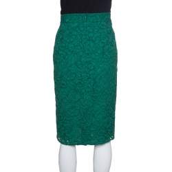 Pre Owned Joseph Green Sixty Floral Lace Pencil Skirt L