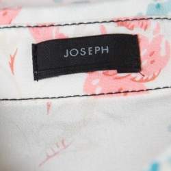 Joseph Pastel Peony Printed Silk Handkerchief Hem Belted Cyprien Shirt Dress M