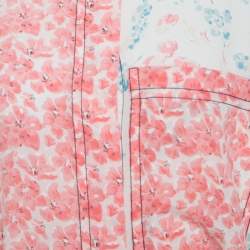Joseph Pastel Peony Printed Silk Handkerchief Hem Belted Cyprien Shirt Dress M