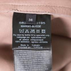 Joseph Rose Taupe Suede Drawstring Detail Margo Pencil Skirt S