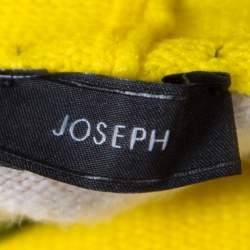 Joseph Beige and Yellow Faux Layered V+High Neck Wool Blend Sweater M