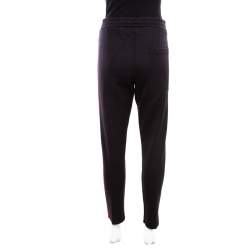 Joseph Black Contrast Side Panel Detail Jug Scuba Jersey Pants M