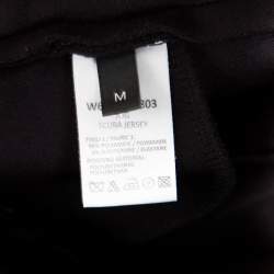 Joseph Black Contrast Side Panel Detail Jug Scuba Jersey Pants M