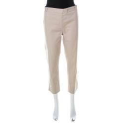 Joseph Beige Stretch Cotton Twill Tailored Finley Trousers M