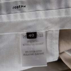 Joseph Beige Stretch Cotton Twill Tailored Finley Trousers M