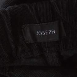 Pre Owned Joseph Black Cotton Elastic Waist Skinny Corduroy Trousers S