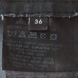 Joseph Black Stretch Leather Elastic Waist Leggings S