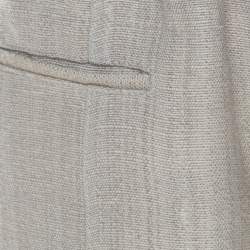 Pre Owned Joseph Beige Jute & Silk Blend Ombria Hessian Suiting Trousers L