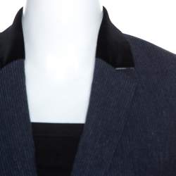 Joseph Navy Blue Wool Prisca Small Stripe Blazer S