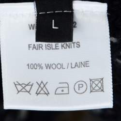 Pre Owned بنطلون جوزيف تريكو فير ايسل صوف كحلي L