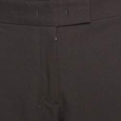 Pre Owned Joseph Grey Stretch Gabardine Queen Cropped Pants L