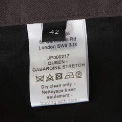 Pre Owned Joseph Grey Stretch Gabardine Queen Cropped Pants L
