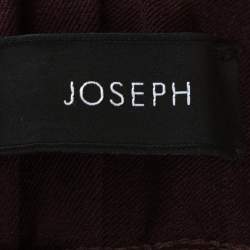 Joseph Burgundy Stretch Gabardine Leggings S