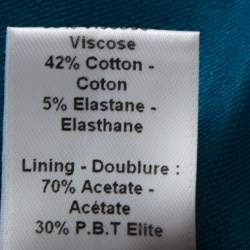 Pre Owned Joseph Blue Stretch Gabardine Cropped Queen Pants S