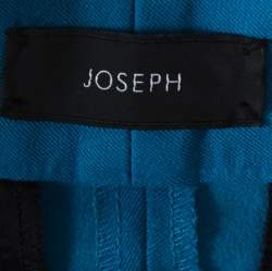 Pre Owned Joseph Blue Stretch Gabardine Cropped Queen Pants S