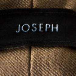 Joseph Light Brown Stretch Gabardine Queen Cropped Pants S