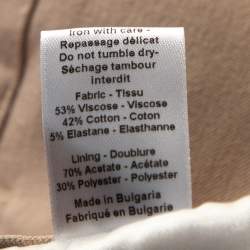 Pre Owned Joseph Ecru Stretch Gabardine Cropped Zoomy Trousers L