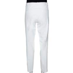 Joseph White Stretch Gabardine Slim Fit New Eliston Trousers L