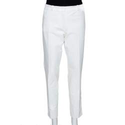 Joseph White Stretch Gabardine Slim Fit New Eliston Trousers L