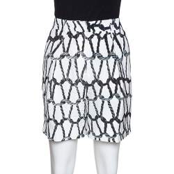 Joseph Monochrome Rope Printed Silk Shorts M 