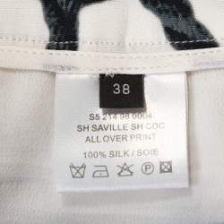 Joseph Monochrome Rope Printed Silk Shorts M 