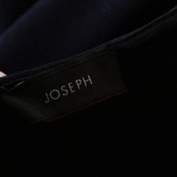 Joseph Navy Blue Crepe Sleeveless Step Button Dress M 