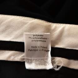 Pre Owned Joseph Navy Blue Stretch Crepe Rocker Straight Leg Pants L