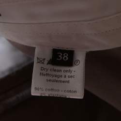 Pre Owned Joseph Taupe Stretch Cotton Straight Leg Pants M