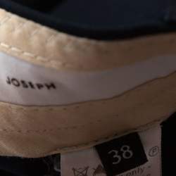 Pre Owned Joseph Navy Blue Stretch Cotton Straight Leg Pants M