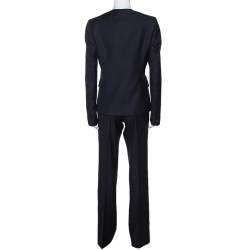 Joseph Black Wool Fizzy Super 100/Rocker Super 100 Pant Suit L