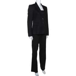 Joseph Black Wool Tailored Pant Suit S