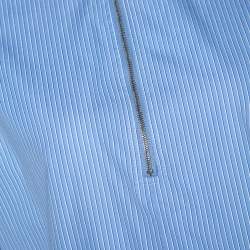 Joseph Blue Pinstripe Cotton Brair Blouse L