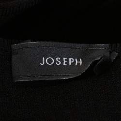 Pre Owned فستان جوزيف تريكو ظهر مفتوح أسود مقاس صغير (سمول)