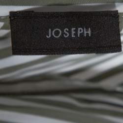Joseph Sage Green Candy Striped Cotton Arran Wrap Top S