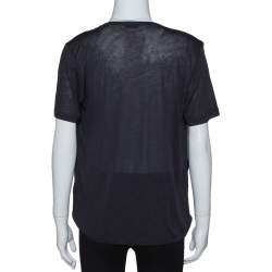 مملوكة مسبقًا Joseph Navy Blue Fluid Jersey Cowl Neck Top S