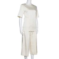 Joseph Cream Double Satin Tai/Ruppert Culottes & Top Set S