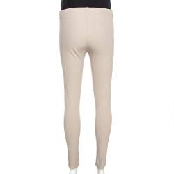 Joseph Beige Stretch Gabardine Leggings S