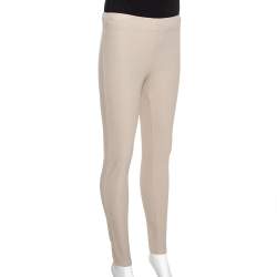 Joseph Beige Stretch Gabardine Leggings S