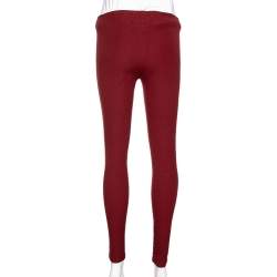Joseph Burgundy Stretch Gabardine Leggings S