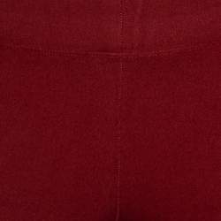 Joseph Burgundy Stretch Gabardine Leggings S