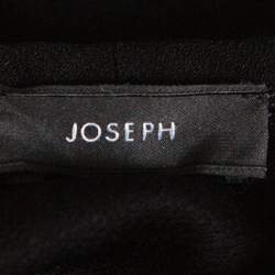 مملوكة مسبقًا توب جوزيف رقبة حرف ڨي ريلاي كريب مرن أسود مقاس وسط (ميديوم)