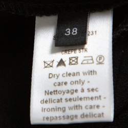 مملوكة مسبقًا توب جوزيف رقبة حرف ڨي ريلاي كريب مرن أسود مقاس وسط (ميديوم)